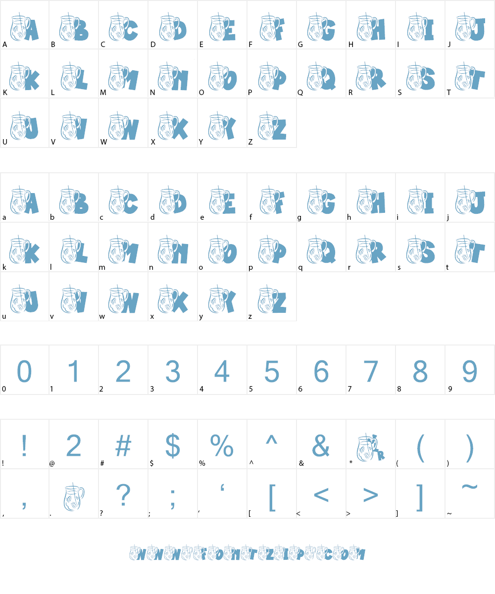 JLR Summer Lemonade Font Character